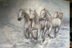 HUile sur toile CAMARGUES